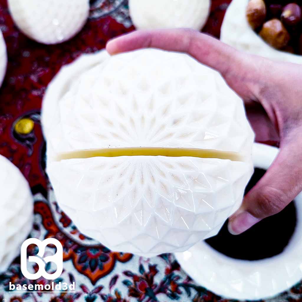 بیس خام جا آینه گرد هندسی